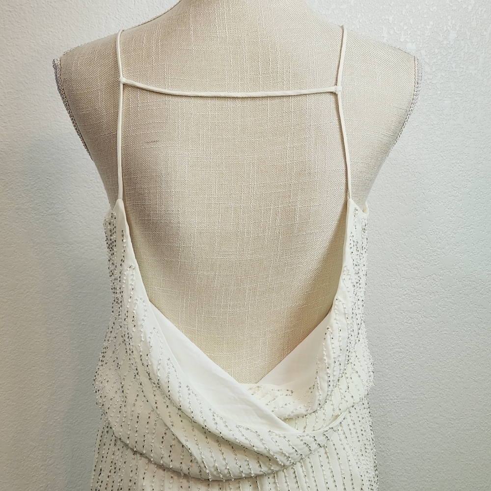 Lulu's From This Day Forward Ivory Beaded Romper Size: S - Picture 10 of 15